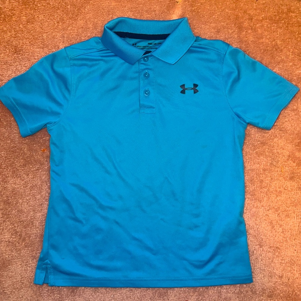 SOLD Under Armour Big Boys Short Sleeve Heatgear Performance Polo Shirt Small